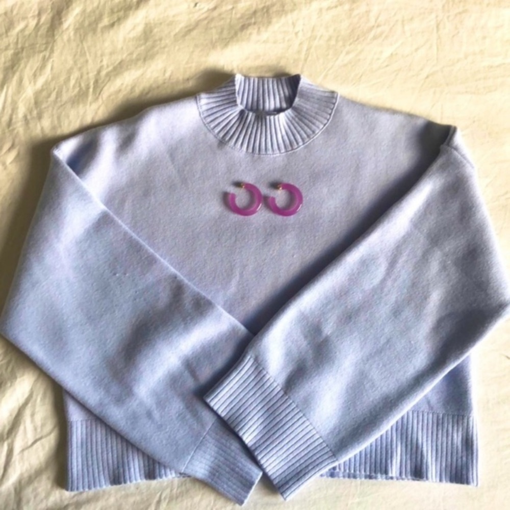 Lilac high neck wide arms warm ZARA sweater